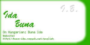 ida buna business card